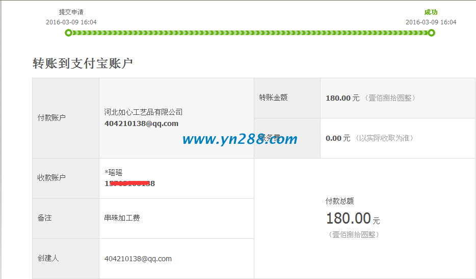 邯鄲肥鄉(xiāng)崔小妹試做珠繡成功，錄取會員收到加工費(fèi)(圖1)