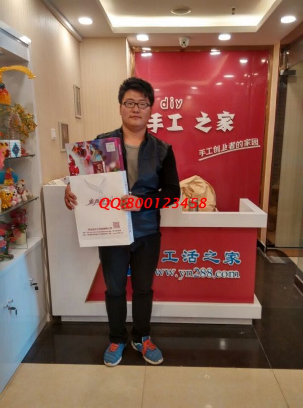 邯鄲縣閆先生來手工活之家總部考察，欲組織人做手工活(圖1)