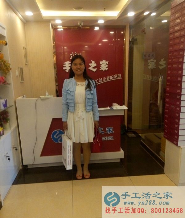 手工愛(ài)好者的福音！河南濟(jì)源程女士來(lái)手工活之家考察找到珠繡手工活(圖1)