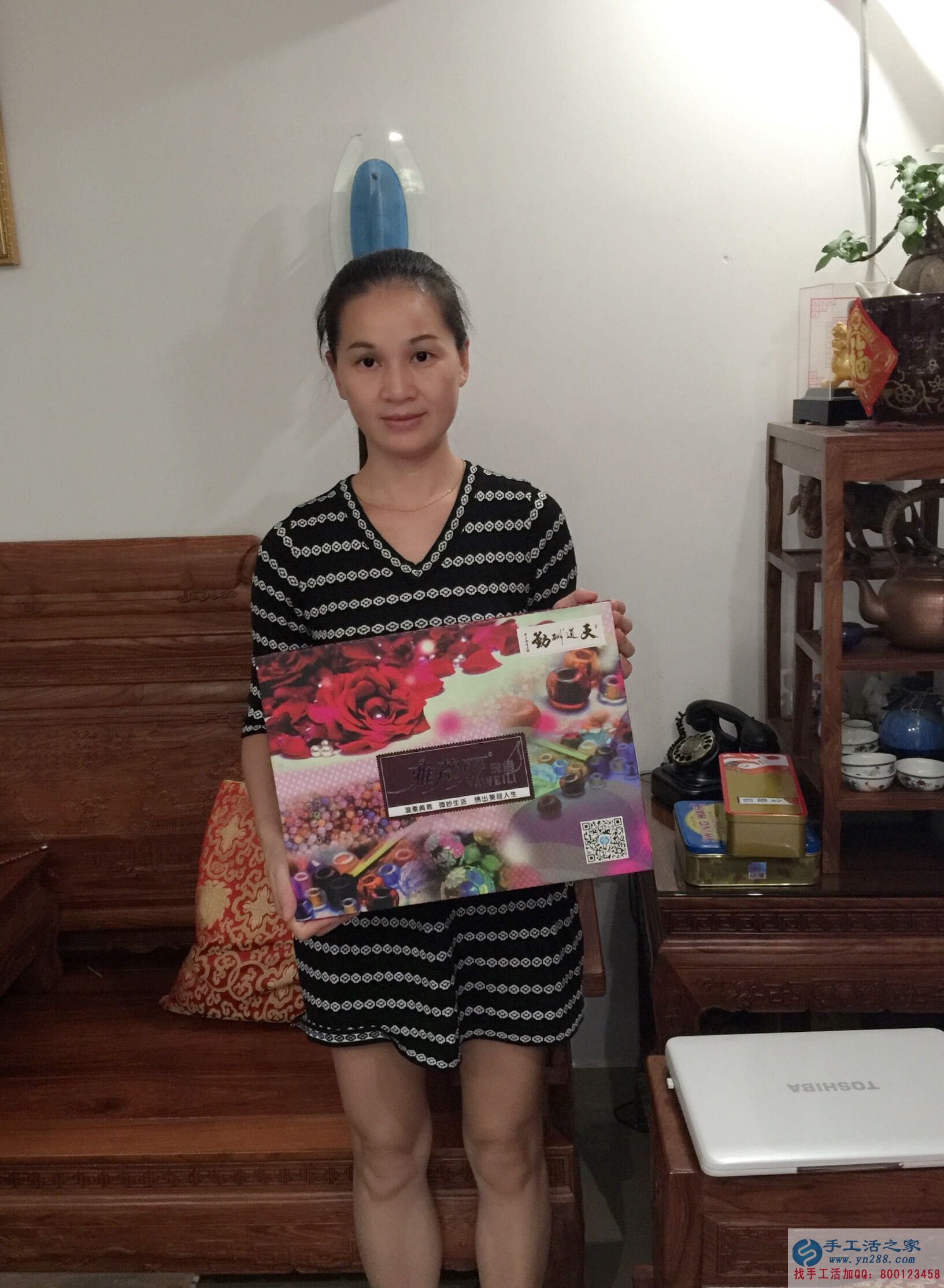 免費(fèi)領(lǐng)料回家做手工活，廣東深圳林女士在家做手工活賺錢