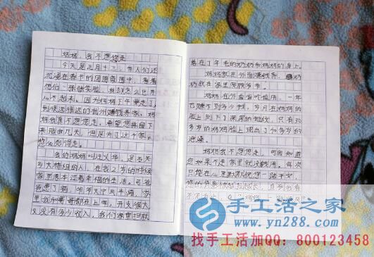手工活之家關(guān)注安徽岳西石關(guān)鄉(xiāng)留守兒童，提供在家賺錢的方法