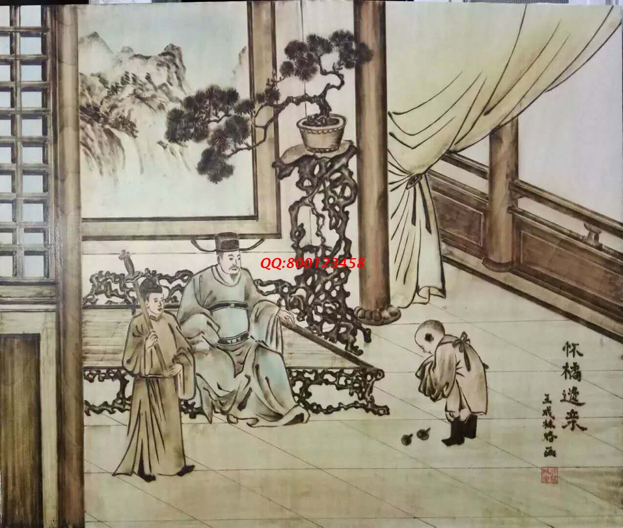 【民間手工藝品推介】邱縣傳統(tǒng)純手工烙畫，《二十四孝系列》預(yù)約定制，尺寸46*39cm