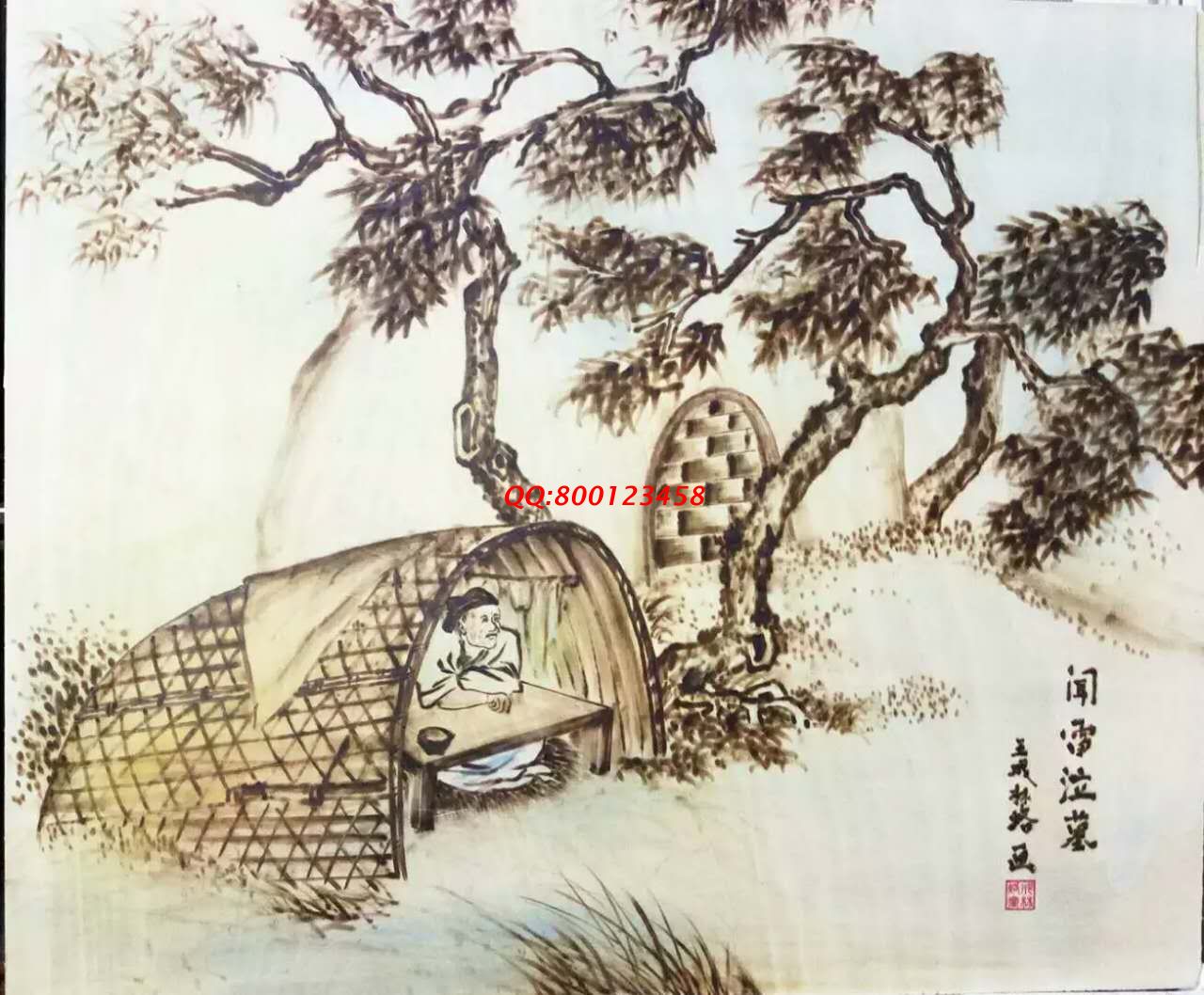 【民間手工藝品推介】邱縣傳統(tǒng)純手工烙畫，《二十四孝系列》預(yù)約定制，尺寸46*39cm