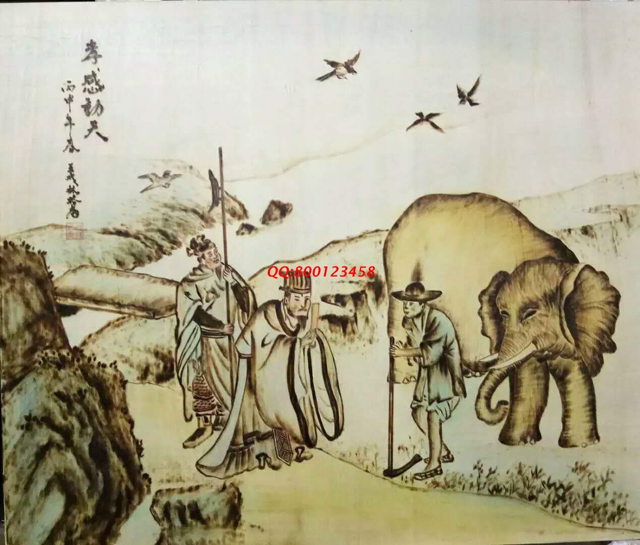 【民間手工藝品推介】邱縣傳統(tǒng)純手工烙畫，《二十四孝系列》預(yù)約定制，尺寸46*39cm