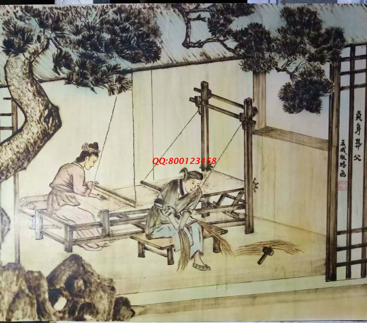 【民間手工藝品推介】邱縣傳統(tǒng)純手工烙畫，《二十四孝系列》預(yù)約定制，尺寸46*39cm