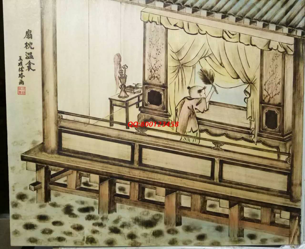 【民間手工藝品推介】邱縣傳統(tǒng)純手工烙畫，《二十四孝系列》預(yù)約定制，尺寸46*39cm