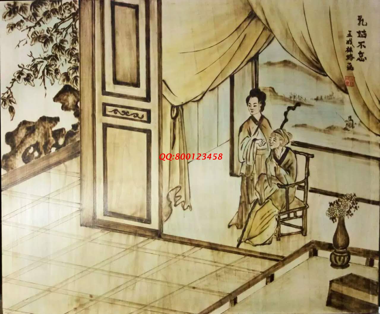 【民間手工藝品推介】邱縣傳統(tǒng)純手工烙畫，《二十四孝系列》預(yù)約定制，尺寸46*39cm