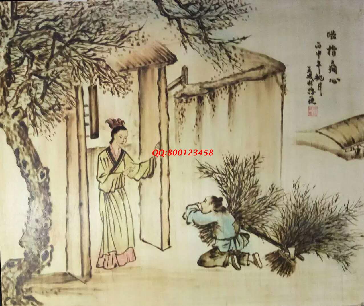 【民間手工藝品推介】邱縣傳統(tǒng)純手工烙畫，《二十四孝系列》預(yù)約定制，尺寸46*39cm