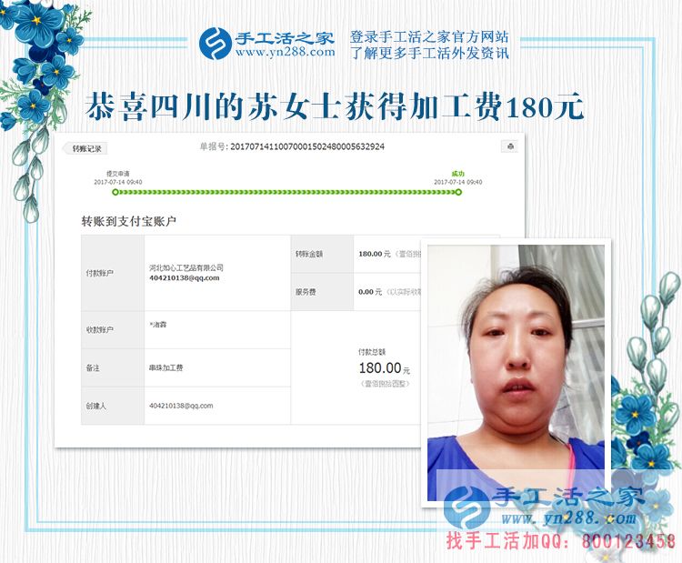 在兒女的幫助下，四川下崗職工蘇女士找到了適合自己的長(zhǎng)久的“好工作”(圖1)