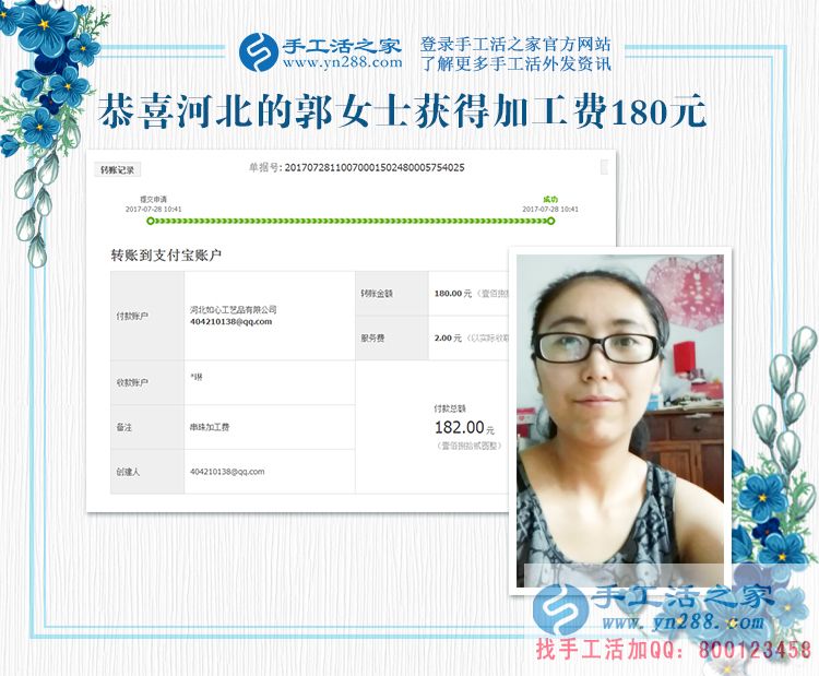 性格內(nèi)向文靜的河北邢臺(tái)郭女士堅(jiān)持在家做兼職手工活賺錢(qián)(圖1)