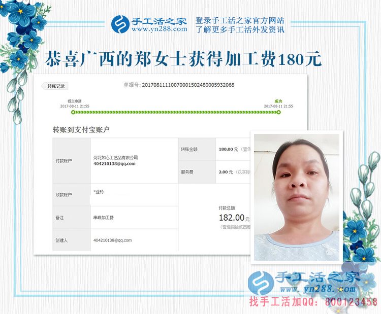 下班后沒事干，廣西貴港鄭女士做兼職手工活賺錢補貼家用(圖1)