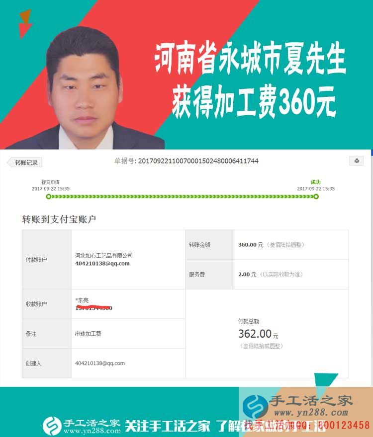 先從個(gè)人加工做起，再到組織人加工，河南永城夏先生下定決心要好好做手工活事業(yè)(圖1)
