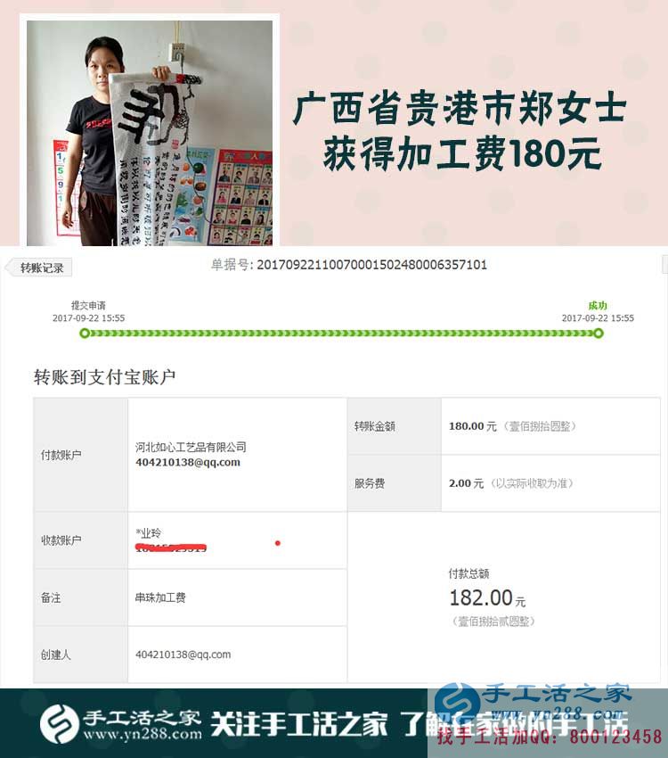 給孩子買玩具，廣西貴港鄭女士一年多來帶著孩子做了手工活賺錢(圖1)