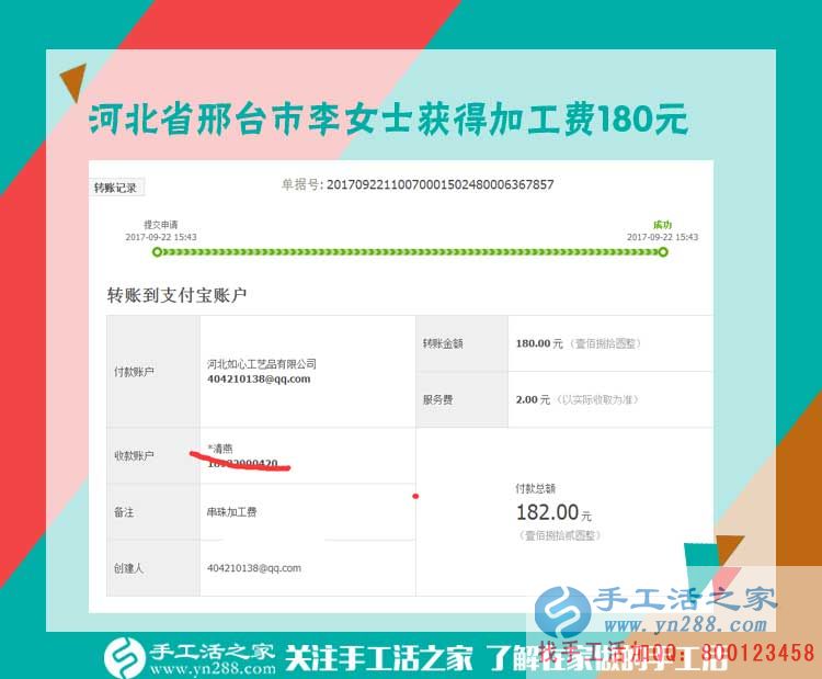 大家都在做串珠繡賺錢，河北邢臺李女士與鄰居們都是手工活之家的好會員(圖1)