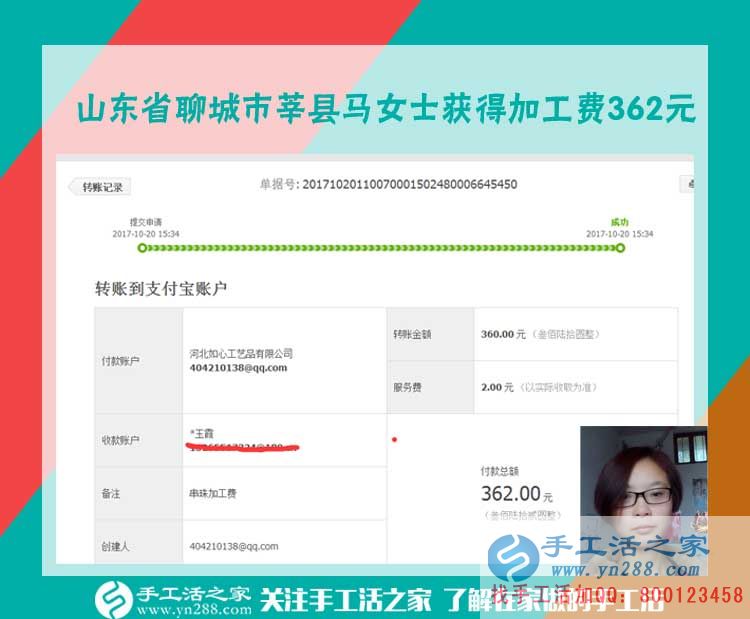 租房子也要愛干凈，山東聊城馬女士下班后堅持做珠繡畫掙錢，一個月一千多(圖1)