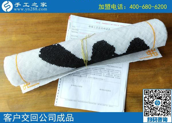 教師的暑假兼職，河北邯鄲本地人王女士熱衷于在家做彩珠繡免押金手工活