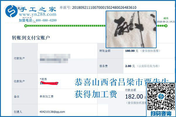 試做過關(guān)，山西呂梁賈先生開始在家組織人做手工活加盟項目