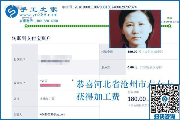 服裝店里的兼職手工活，河北滄州左女士一直這樣掙錢