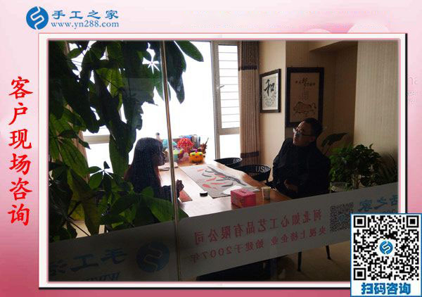 11月17日，在家手工活，賺錢的手工活就是彩珠繡串珠外發(fā)手工活，手工之家接待考察加工客戶剪影