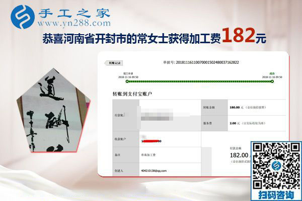 開店之余好兼職，河南開封常女士堅持做外發(fā)手工活加工項目