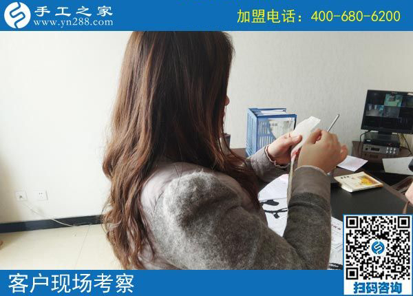 3月2日，可以帶回家做的手工活，沒有押金的手工活就是這里的珠繡手工，手工之家接待考察加工客戶剪影