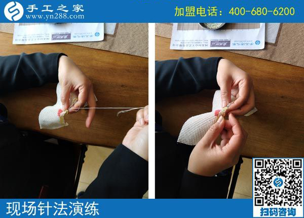 3月17日，想接正規(guī)廠家的手工活就選這里的珠繡免押金手工活，手工之家接待考察加工客戶剪影