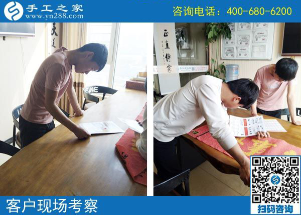 3月28日，正規(guī)供料的手工活，就是珠繡串珠外發(fā)手工活，手工之家接待考察加工客戶剪影