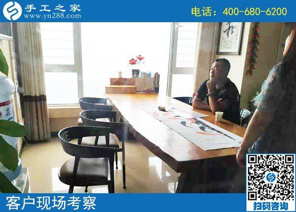 8月5日，把手工活帶回家做，外發(fā)手工活勵(lì)志珠珠繡是個(gè)好選擇，手工之家接待考察加工客戶剪影