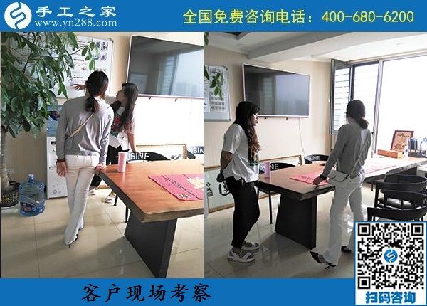9月12日，可以寄到家做的手工活，很多人節(jié)前來考察勵(lì)志珠珠繡手工，手工之家接待考察加工客戶剪影