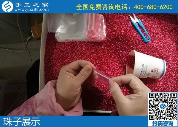 11月10日，找代理手工活加工項目，實地考察后那么多人選擇了勵志珠珠繡手工。手工之家接待考察加工客戶剪影