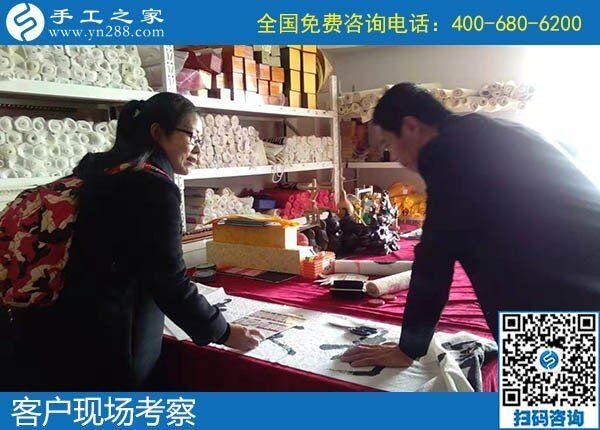 12月11日，找手工活做，正規(guī)的手工活代理加工就是勵(lì)志珠珠繡手工。手工之家接待考察加工客戶剪影