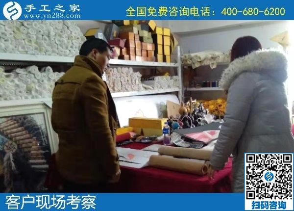 1月18日，手工活外發(fā)回收，正規(guī)手工活外發(fā)就是這里干凈衛(wèi)生的珠繡，手工之家接待考察加工客戶剪影