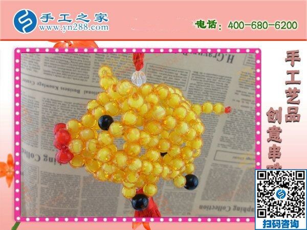 殘疾人也可以做的工作，就是手工之家珠繡手工活(圖1)