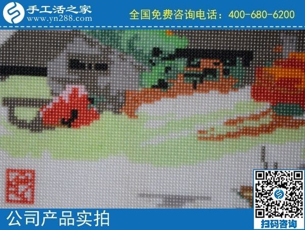 2月12日，正規(guī)的外發(fā)手工活，可以寄到家做的手工活，選手工之家的勵(lì)志珠，圖為手工之家勵(lì)志珠珠繡成品實(shí)拍