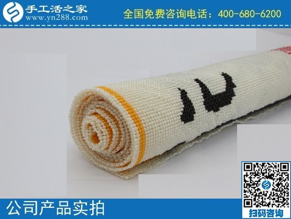 2月13日，手工活代理加工，拿回家做的手工活，重創(chuàng)新的珠繡值得選擇，手工之家勵(lì)志珠珠繡成品實(shí)拍