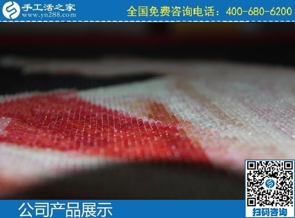 3月5日，代理手工活加工項(xiàng)目，手工活拿回家做，選這里的珠繡手工活就對了，手工之家勵(lì)志珠珠繡成品細(xì)節(jié)實(shí)