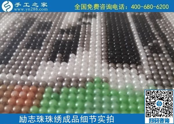 4月19日，拿回家做的手工活，手工活外發(fā)回收，這里有珠繡純手工活外發(fā)加工，手工之家勵志珠珠繡成品實拍