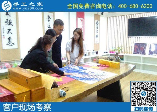 5月6日，代理手工活加工項(xiàng)目，正規(guī)外發(fā)手工活來(lái)料加工，選正規(guī)手工活勵(lì)志珠珠繡，手工之家接待考察合作加工客戶(hù)剪影