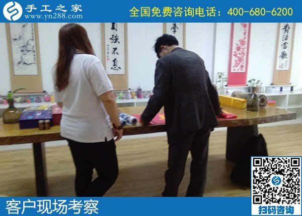 5月6日，代理手工活加工項(xiàng)目，正規(guī)外發(fā)手工活來(lái)料加工，選正規(guī)手工活勵(lì)志珠珠繡，手工之家接待考察合作加工客戶(hù)剪影