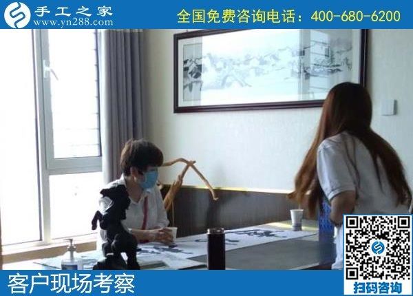 5月14日,拿回家做的手工活，正規(guī)加工回收手工活，選擇勵志珠珠繡，手工之家接待考察加工客戶剪影