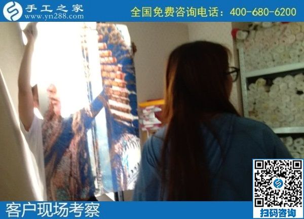 7月26日，真實(shí)可靠的手工活，拿回家掙錢，就是勵(lì)志珠珠繡外發(fā)手工活加工項(xiàng)目，手工之家接待考察加工客戶剪影