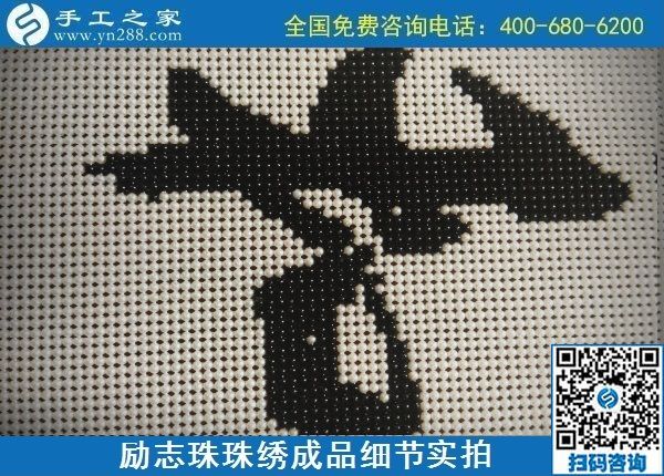 9月15日，想在家做手工活掙錢，越來越多的人選擇這個可以寄到家做的手工活，勵志珠珠繡成品細節(jié)實拍