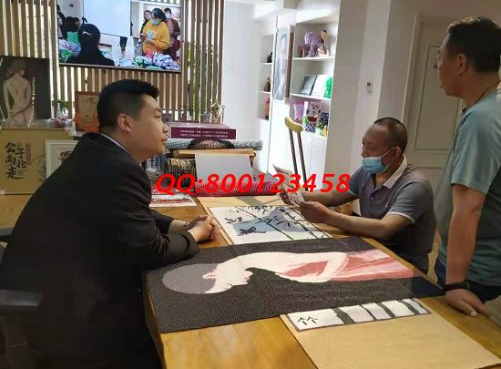 5月12日，正規(guī)供料的手工活，可以帶回家做的手工活就選這里的勵志珠珠繡，手工之家接待考察合作加工客戶剪影