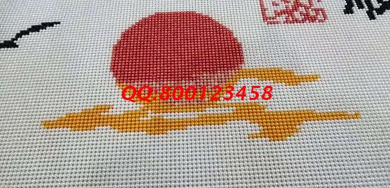 11月25日，想做手工之家的珠繡手工活代理加工項目，這個可以在家做的手工活很滿意，每次會領多少加工材料？圖為勵志珠珠繡成品細節(jié)實拍