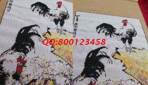 3月6日，手工活拿回家做，在家做手工活，選手工之家的珠繡手工串珠，圖為勵志珠珠繡成品細(xì)節(jié)實(shí)拍