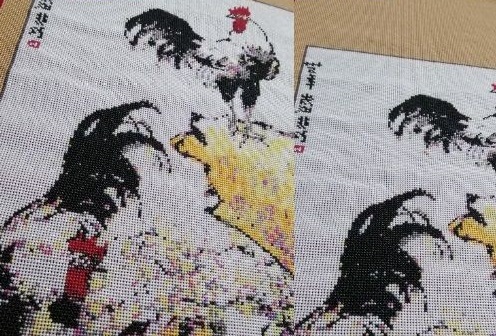 3月25日，可以寄到家做的手工活，在家做手工活掙錢，手工之家的誠(chéng)信不變，圖為勵(lì)志珠珠繡成品細(xì)節(jié)實(shí)拍