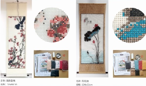 4月30日，正規(guī)手工活接單平臺，純手工活代加工，手工之家服務(wù)好，珠繡串珠產(chǎn)品高端大氣，圖為勵志珠珠繡串珠手工產(chǎn)品剪影