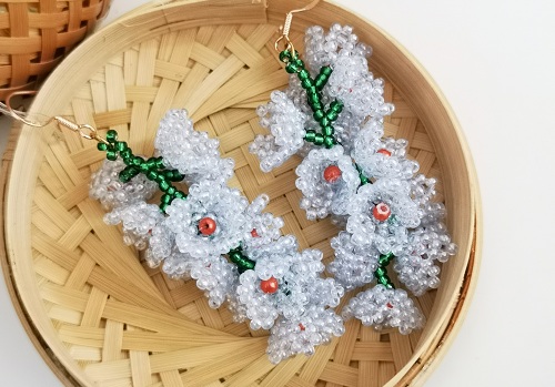 1月25日，在家能做的兼職正規(guī)，手工飾品加工廠掙錢，拿回家做的手工項目，手工之家是合作人員居家掙錢的依靠，圖為串珠米珠繡手工產(chǎn)品剪影