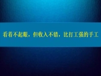 比打工強(qiáng)的好項(xiàng)目，看著不起眼，但收入不錯(cuò)，這個(gè)純手工適合在家做