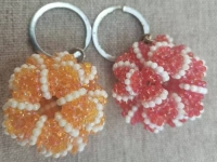 1月13日，拿回家做的手工活，在家掙錢的副業(yè)創(chuàng)業(yè)，小本創(chuàng)業(yè)做手工傳承官，手工之家的合作方式和業(yè)務(wù)選擇多，圖為串珠米珠繡手工產(chǎn)品剪影